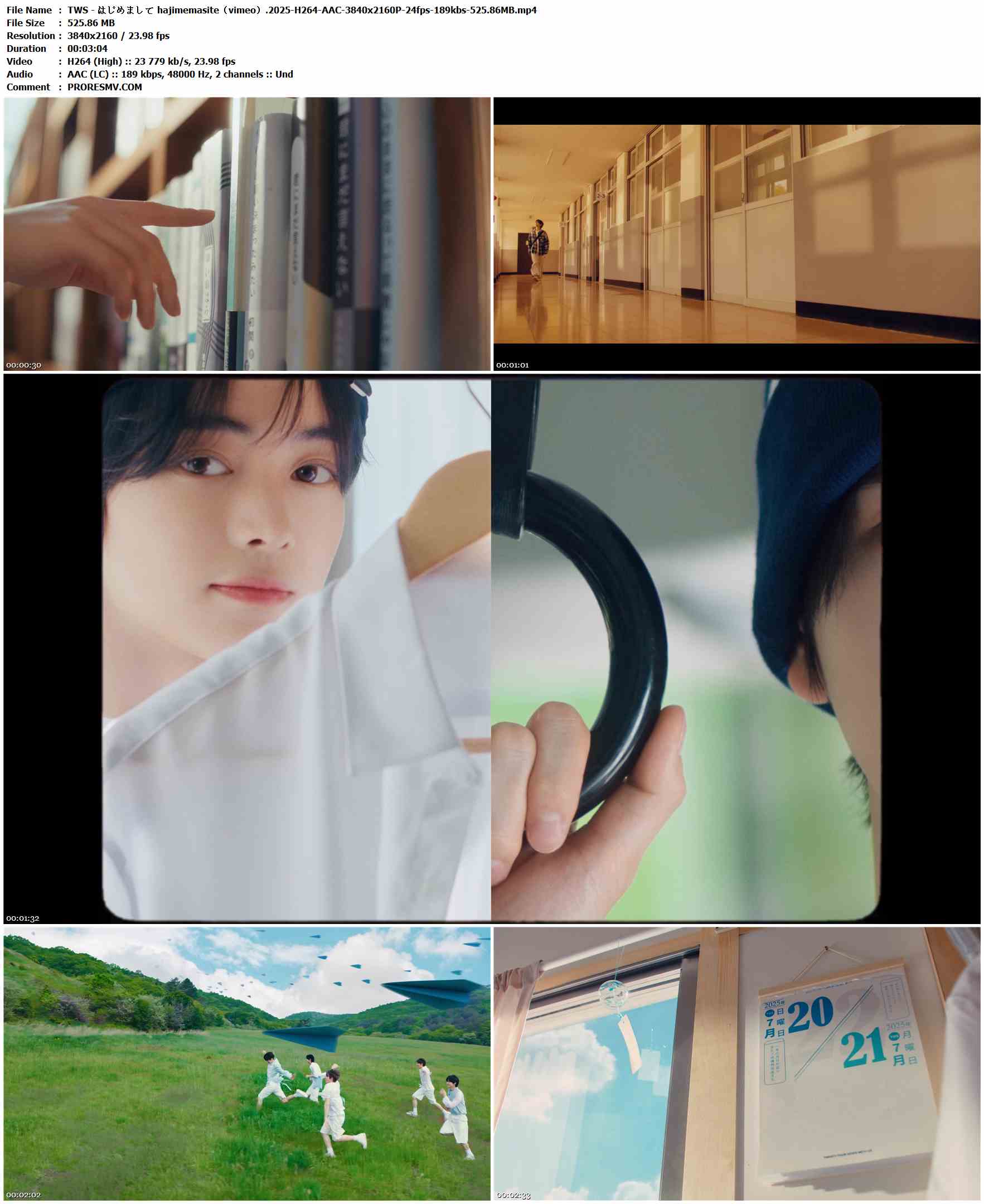 TWS - はじめまして hajimemasite（vimeo）.2025-H264-AAC-3840x2160P-24fps-189kbs-525.86MB官方MV_高清MV